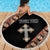 Personalized Ethiopian Orthodox Church Angel Beach Blanket Black Color