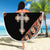 Personalized Ethiopian Orthodox Church Angel Beach Blanket Black Color