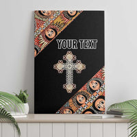 Personalized Ethiopian Orthodox Church Angel Canvas Wall Art Black Color