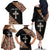 Personalized Ethiopian Orthodox Church Angel Family Matching Off The Shoulder Long Sleeve Dress and Hawaiian Shirt Black Color