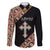 Personalized Ethiopian Orthodox Church Angel Family Matching Off Shoulder Maxi Dress and Hawaiian Shirt Black Color