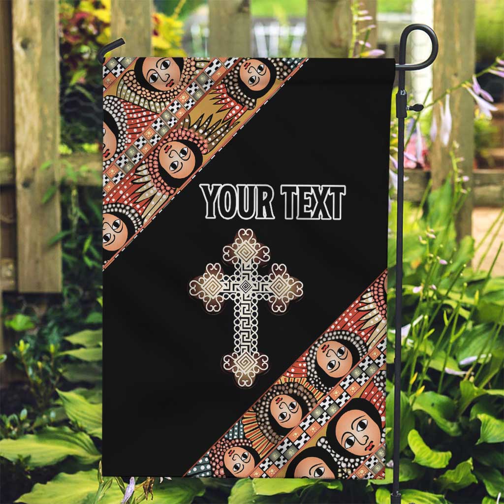 Personalized Ethiopian Orthodox Church Angel Garden Flag Black Color