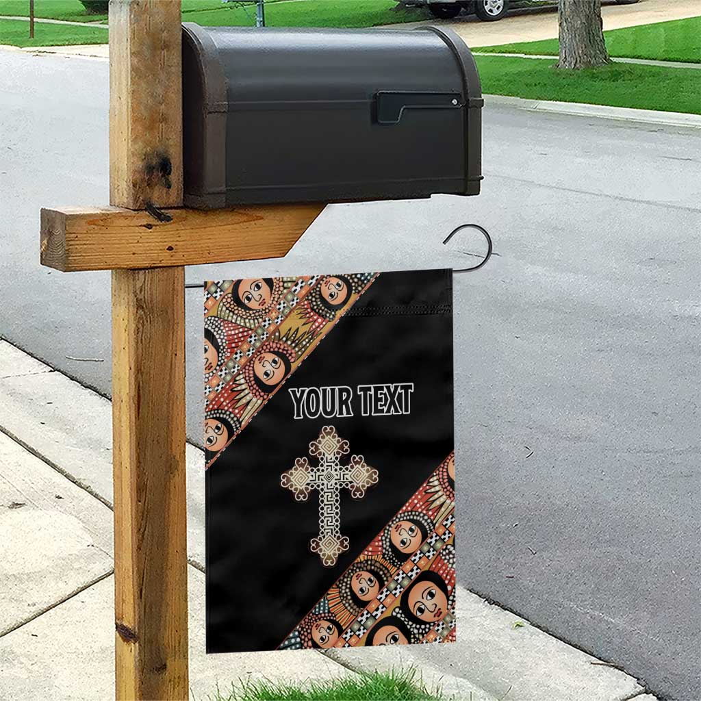 Personalized Ethiopian Orthodox Church Angel Garden Flag Black Color