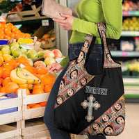 Personalized Ethiopian Orthodox Church Angel Grocery Bag Black Color