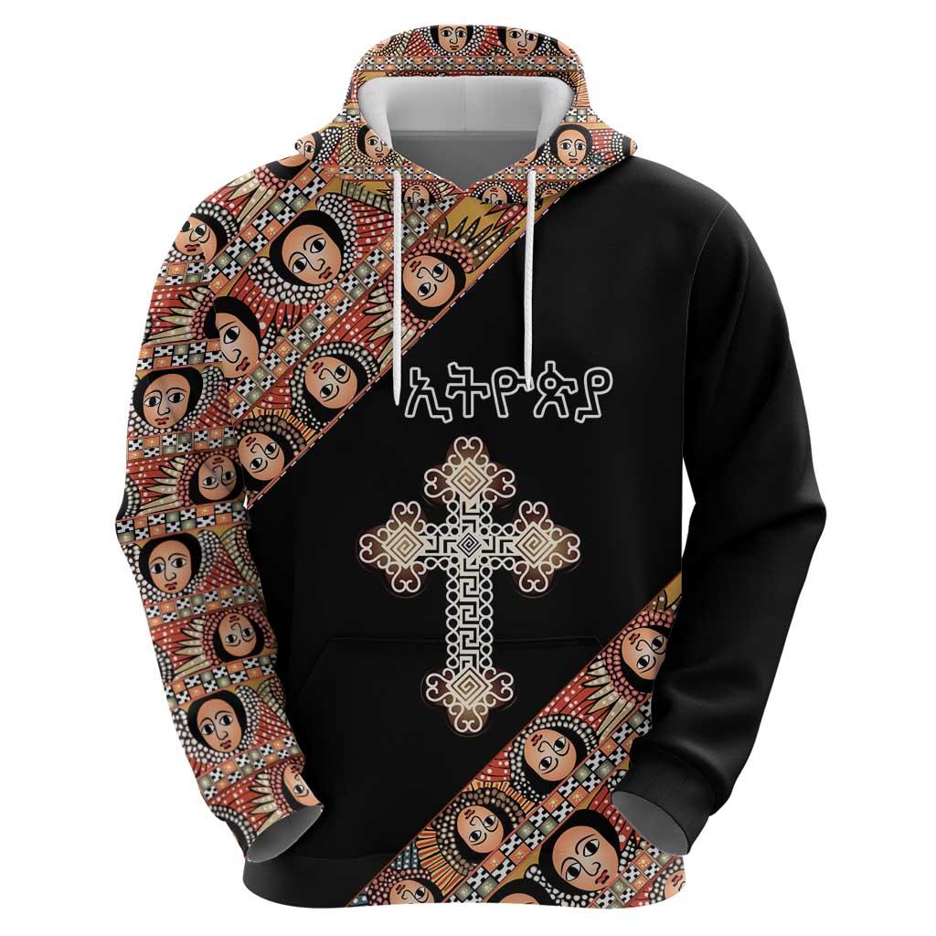Personalized Ethiopian Orthodox Church Angel Hoodie Black Color