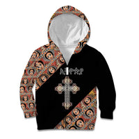 Personalized Ethiopian Orthodox Church Angel Kid Hoodie Black Color