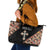 Personalized Ethiopian Orthodox Church Angel Leather Tote Bag Black Color