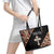 Personalized Ethiopian Orthodox Church Angel Leather Tote Bag Black Color
