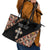 Personalized Ethiopian Orthodox Church Angel Leather Tote Bag Black Color