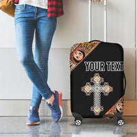 Personalized Ethiopian Orthodox Church Angel Luggage Cover Black Color