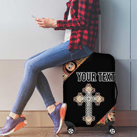Personalized Ethiopian Orthodox Church Angel Luggage Cover Black Color