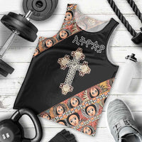 Personalized Ethiopian Orthodox Church Angel Men Tank Top Black Color