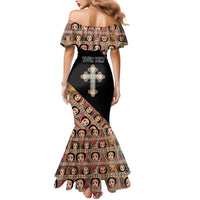 Personalized Ethiopian Orthodox Church Angel Mermaid Dress Black Color