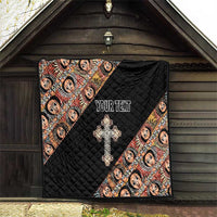 Personalized Ethiopian Orthodox Church Angel Quilt Black Color