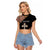 Personalized Ethiopian Orthodox Church Angel Raglan Cropped T Shirt Black Color