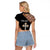Personalized Ethiopian Orthodox Church Angel Raglan Cropped T Shirt Black Color