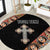 Personalized Ethiopian Orthodox Church Angel Round Carpet Black Color