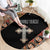 Personalized Ethiopian Orthodox Church Angel Round Carpet Black Color