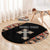 Personalized Ethiopian Orthodox Church Angel Round Carpet Black Color