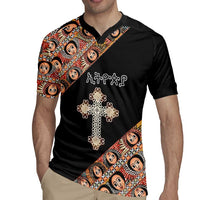 Personalized Ethiopian Orthodox Church Angel Rugby Jersey Black Color