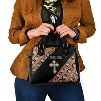 Personalized Ethiopian Orthodox Church Angel Shoulder Handbag Black Color