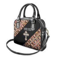 Personalized Ethiopian Orthodox Church Angel Shoulder Handbag Black Color