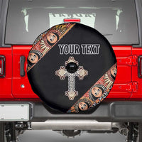 Personalized Ethiopian Orthodox Church Angel Spare Tire Cover Black Color