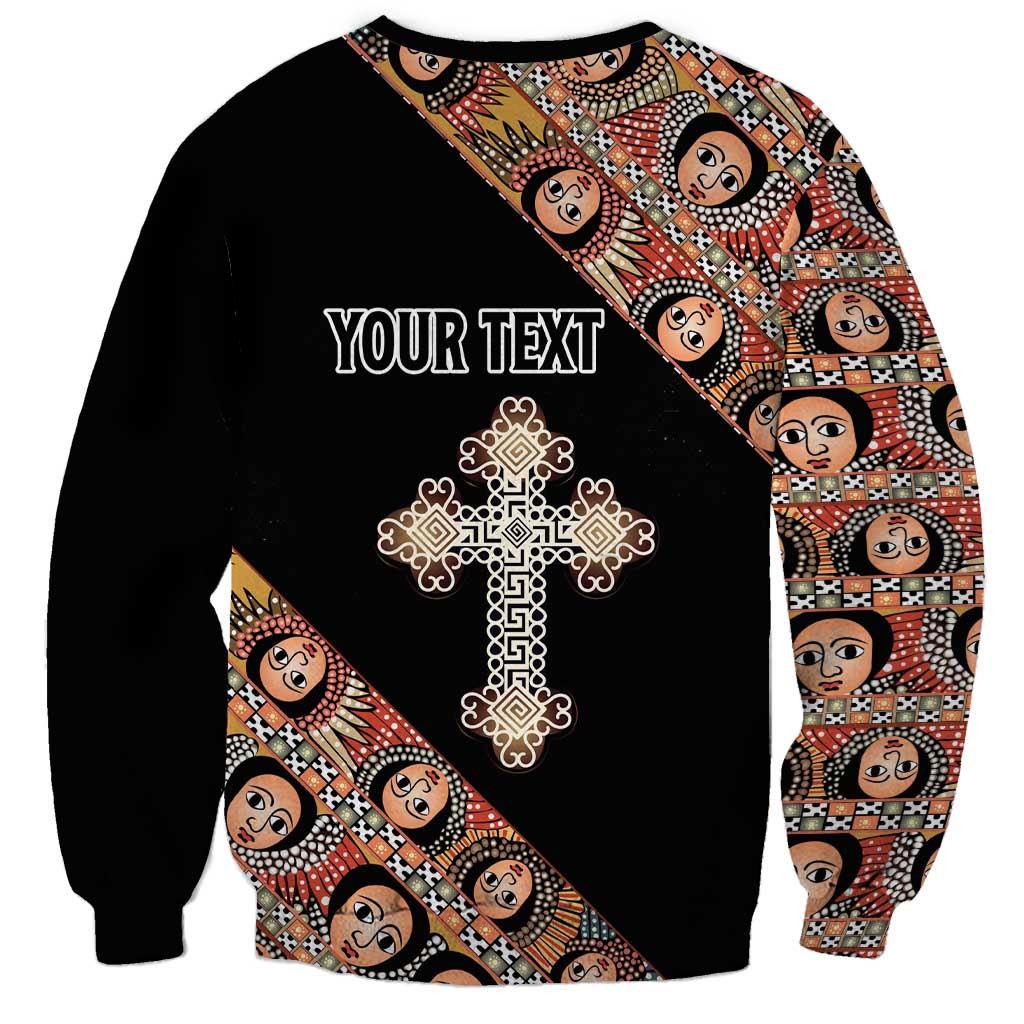 Personalized Ethiopian Orthodox Church Angel Sweatshirt Black Color