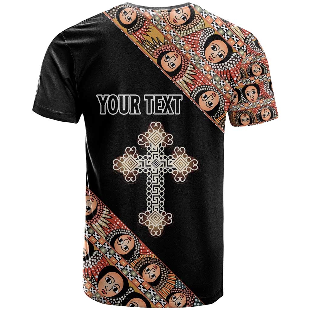 Personalized Ethiopian Orthodox Church Angel T Shirt Black Color
