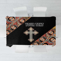 Personalized Ethiopian Orthodox Church Angel Tablecloth Black Color