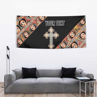 Personalized Ethiopian Orthodox Church Angel Tapestry Black Color