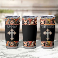 Personalized Ethiopian Orthodox Church Angel Tumbler Cup Black Color