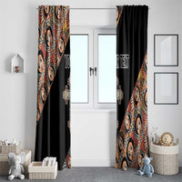 Personalized Ethiopian Orthodox Church Angel Window Curtain Black Color