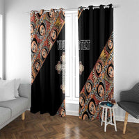 Personalized Ethiopian Orthodox Church Angel Window Curtain Black Color
