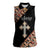 Personalized Ethiopian Orthodox Church Angel Women Sleeveless Polo Shirt Black Color