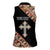 Personalized Ethiopian Orthodox Church Angel Women Sleeveless Polo Shirt Black Color