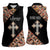 Personalized Ethiopian Orthodox Church Angel Women Sleeveless Polo Shirt Black Color
