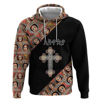 Personalized Ethiopian Orthodox Church Angel Zip Hoodie Black Color