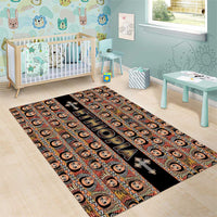 Ethiopian Tewahedo Angel Orthodox Area Rug Black Color