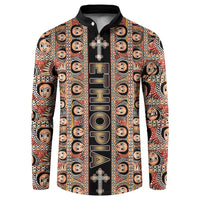 Personalized Ethiopian Tewahedo Angel Orthodox Button Sweatshirt Black Color