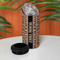 Personalized Ethiopian Tewahedo Angel Orthodox 4 in 1 Can Cooler Tumbler Black Color