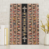 Ethiopian Tewahedo Angel Orthodox Canvas Wall Art Black Color