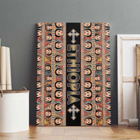 Ethiopian Tewahedo Angel Orthodox Canvas Wall Art Black Color
