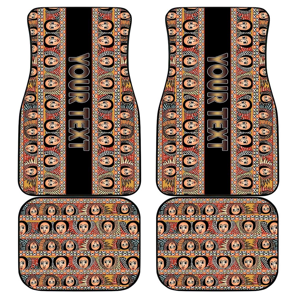 Ethiopian Tewahedo Angel Orthodox Car Mats Black Color