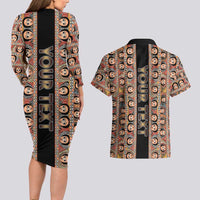 Personalized Ethiopian Tewahedo Angel Orthodox Couples Matching Long Sleeve Bodycon Dress and Hawaiian Shirt Black Color