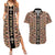 Personalized Ethiopian Tewahedo Angel Orthodox Couples Matching Summer Maxi Dress and Hawaiian Shirt Black Color