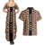 Personalized Ethiopian Tewahedo Angel Orthodox Couples Matching Summer Maxi Dress and Hawaiian Shirt Black Color