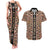 Personalized Ethiopian Tewahedo Angel Orthodox Couples Matching Tank Maxi Dress and Hawaiian Shirt Black Color