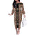 Personalized Ethiopian Tewahedo Angel Orthodox Family Matching Off The Shoulder Long Sleeve Dress and Hawaiian Shirt Black Color