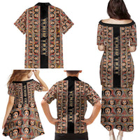 Personalized Ethiopian Tewahedo Angel Orthodox Family Matching Puletasi and Hawaiian Shirt Black Color